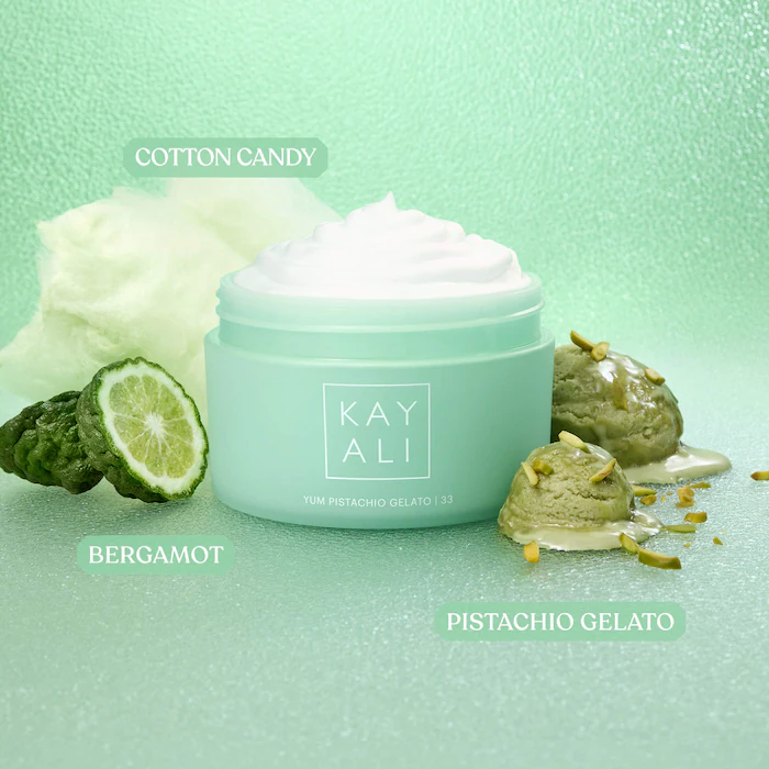 Yum Pistachio Gelato | 33 Silk Soufflé Body Cream with Hyaluronic Acid + KAYALI Dream Elixir
