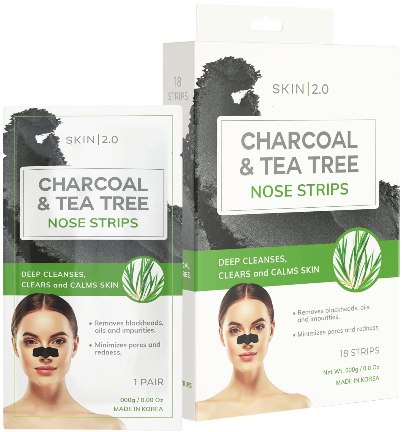 Charcoal & Tea Tree Nose Strips
