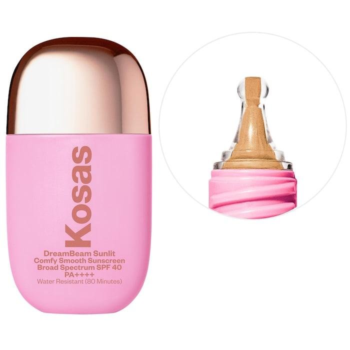 Kosas  DreamBeam Silicone-Free Mineral Sunscreen SPF 40 with Ceramides and Peptides