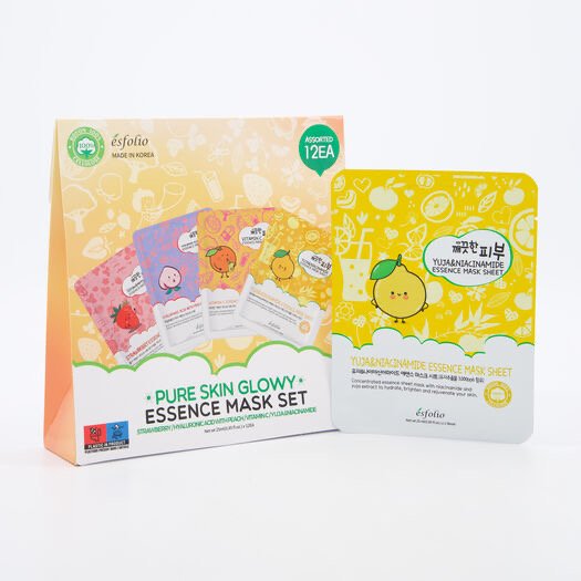 ESFOLIO 12er-Pack Pure Skin Glowy Geschistmasken
