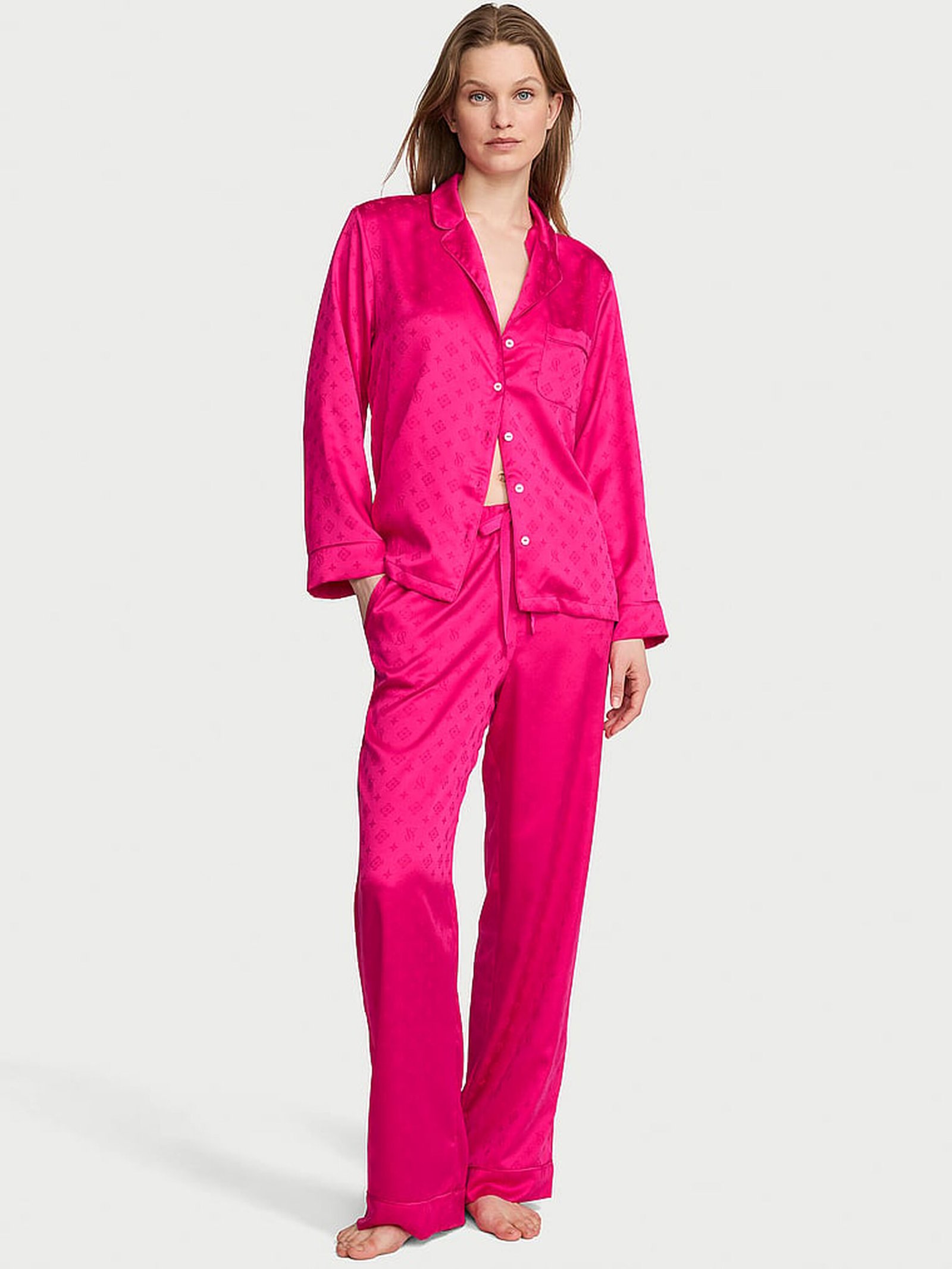 Signature Satin Long Pajama Set